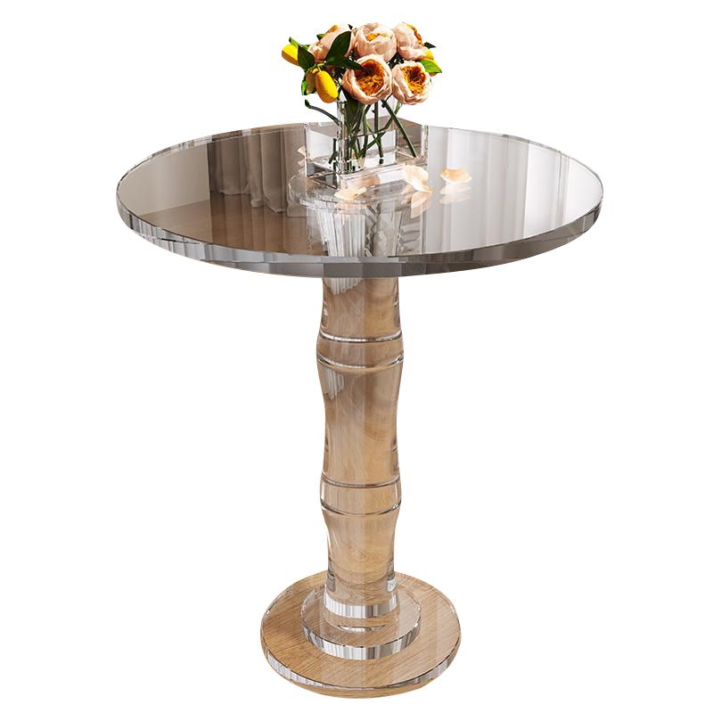 Modern Round Shape Courtyard Table Plastic Waterproof Outdoor Table