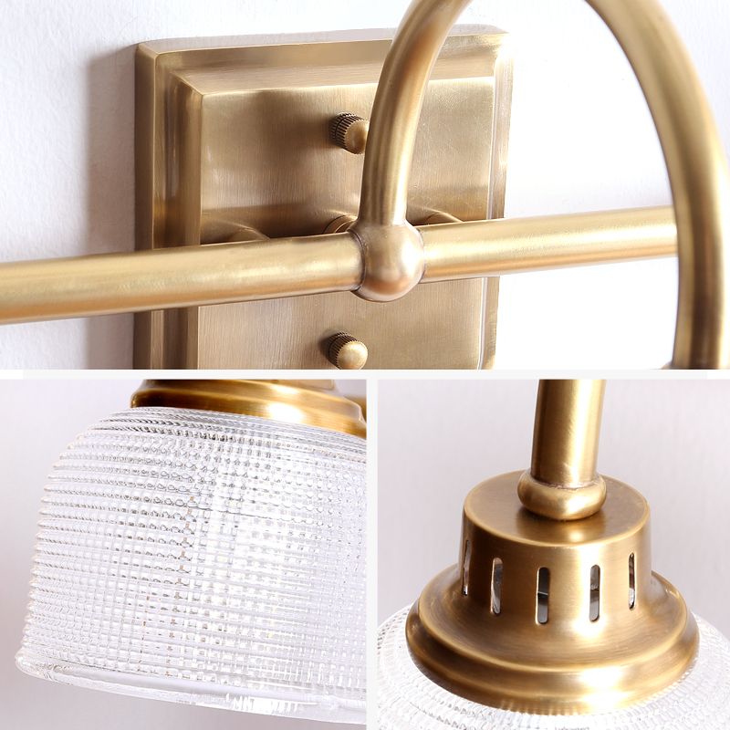 Traditional Simplicity Bowl Vanity Sconce Lights Glass Wall Mount Light Fixture for Bathroom