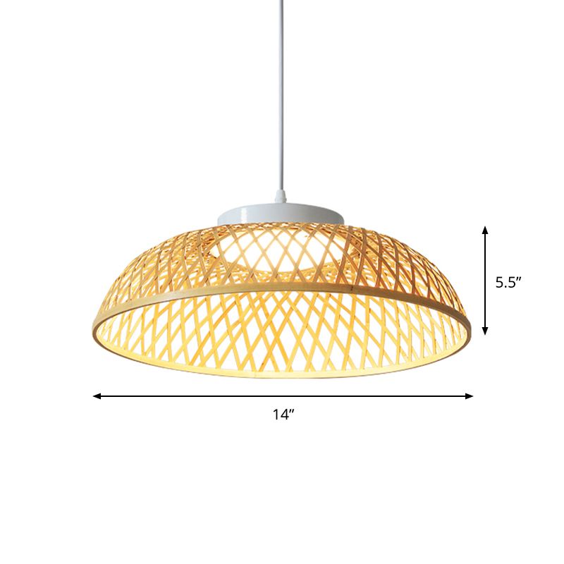 Strip Strip Strip Bowl Cage Down Lighting Modern Asia Aftaccia a 1 testa Apparecchiatura in beige