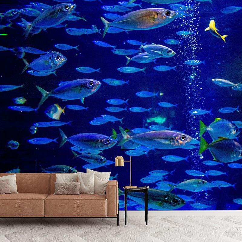 Underwater Fish Mural Wallpaper for Girls Boys Bedroom, Made to Measur