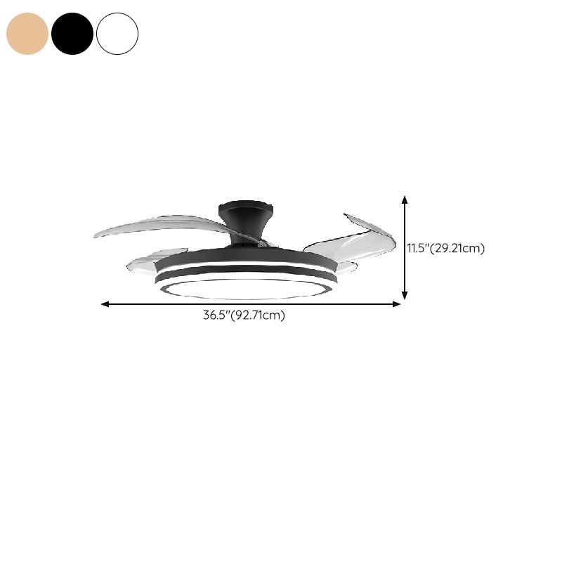 Contemporary Ceiling Fan Light Fixture Minimalist LED Ceiling Lamp for Dining Room