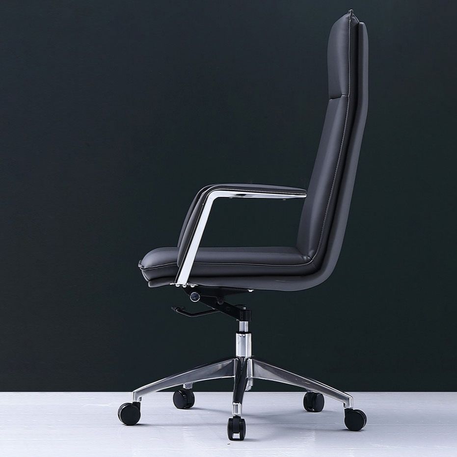 Modern Style Swivel Executive Chair Leather Tilt Mechanism Office Chair