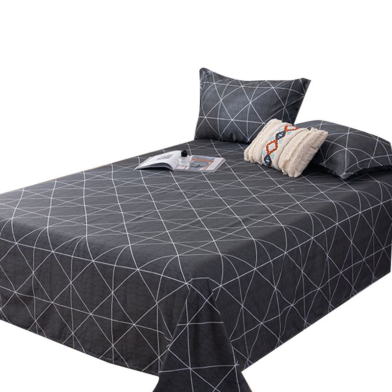 Modern Style Bed Sheet Printed Pattern Polyester Ultra-Soft Breathable Bed Sheet