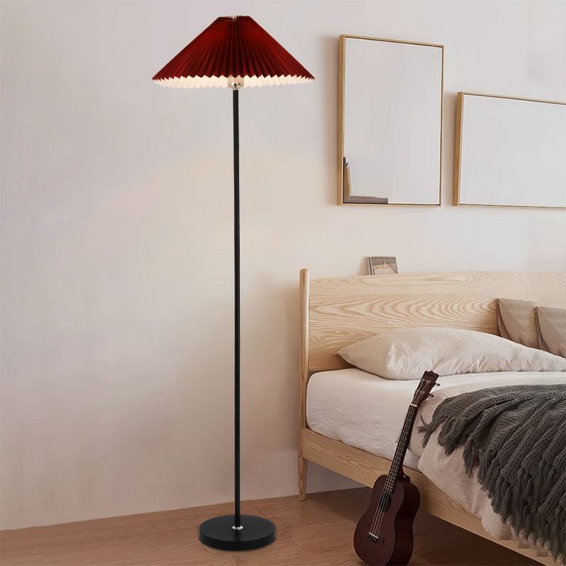 Conical Floor Light Nordic Style Fabric Floor Lamp for Living Room