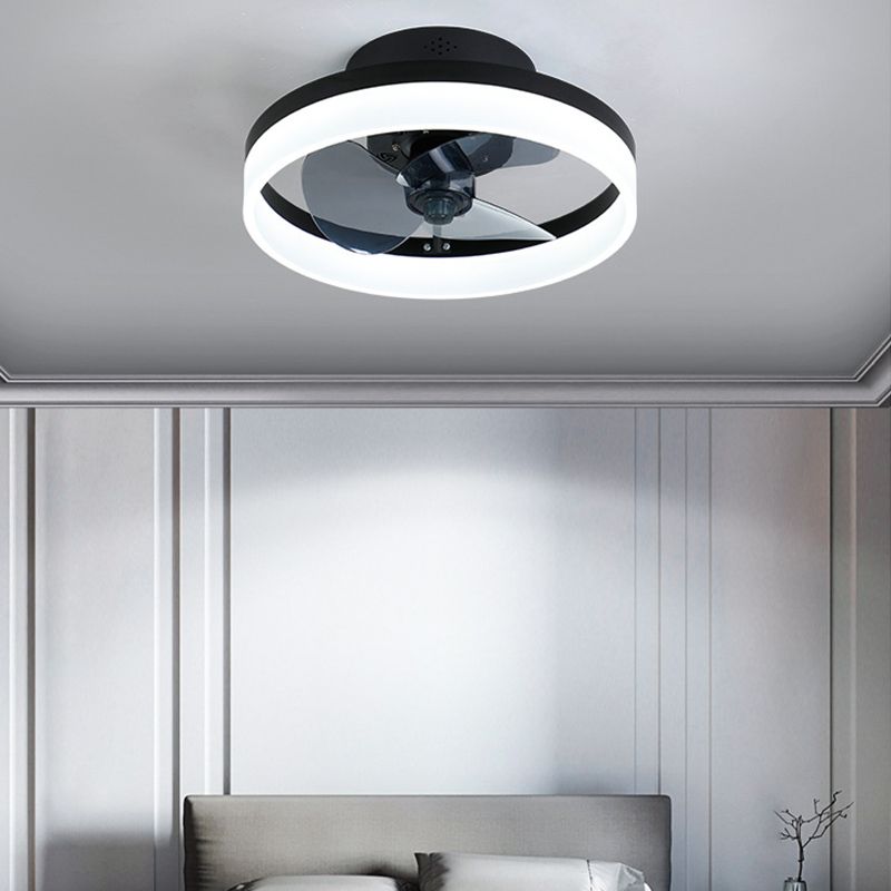 Éclairage de ventilateur de plafond de style moderne Métal 1 plafond léger lampe à fans pour chambre à coucher