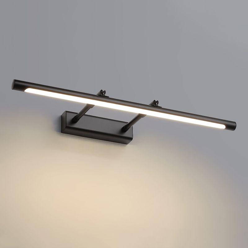 Metal Shade Linear Swing Arm Lights Medro de pared Moderna 1 Cabeza de montaje en la pared en negro