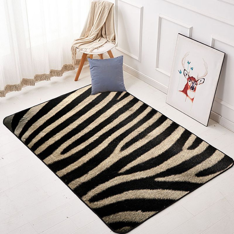 Tapis créatif occasionnel motif de fourrure animale multicolaire tapis lavable de machine de soins faciles pour décoration