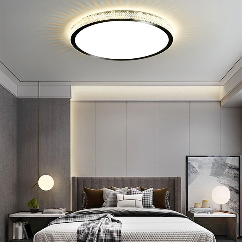 Geometric Flush Mount Fixture Modern Metal 1 Light Flush Mount