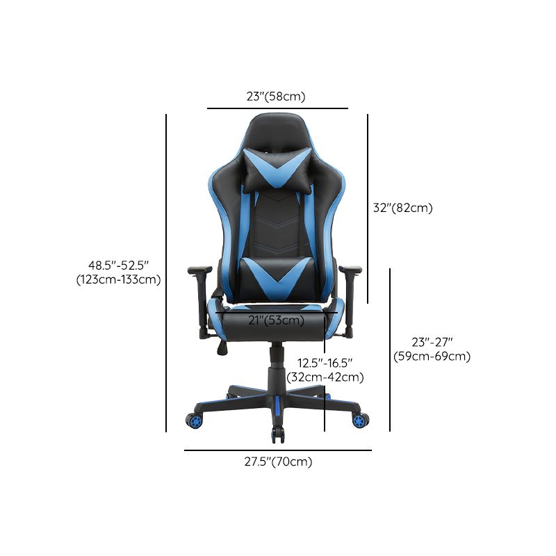 Modern Office Chair Adjustable Seat Height Pillow Included Desk Chair with Wheels