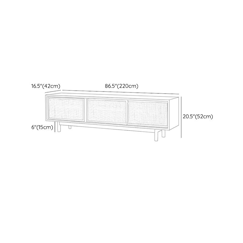 Traditional TV Media Console Wood Media Console TV Stand with Legs