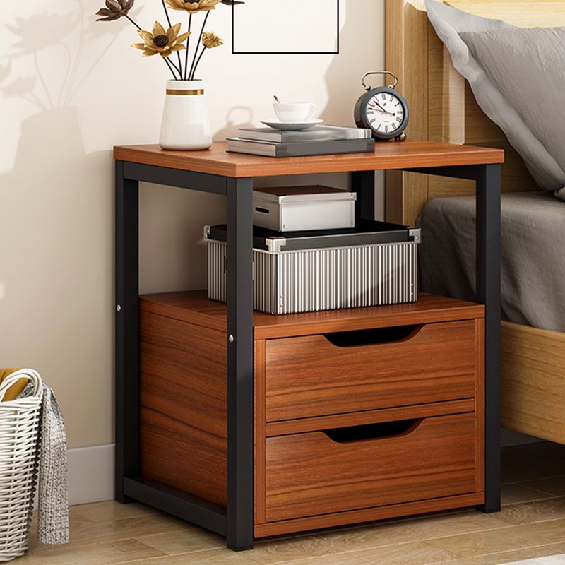 Contemporary Drawer Storage Bedside Cabinet Wood Nightstand for Bedroom