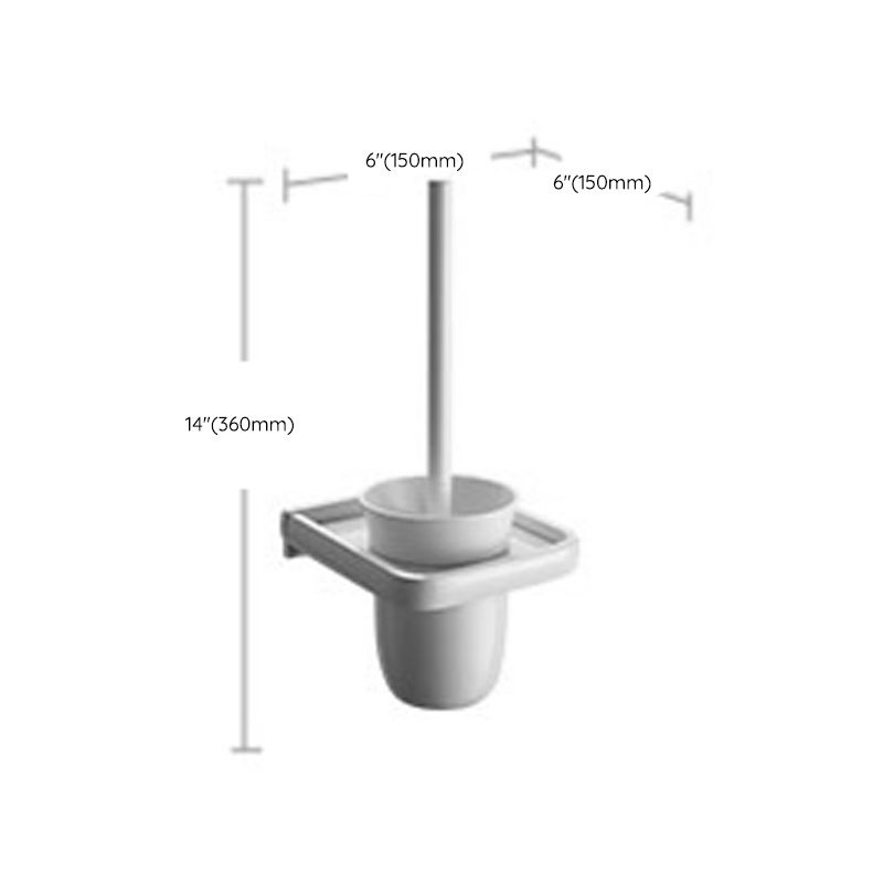 Aluminum Bath Hardware Set Modern White Bathroom Accessory Set