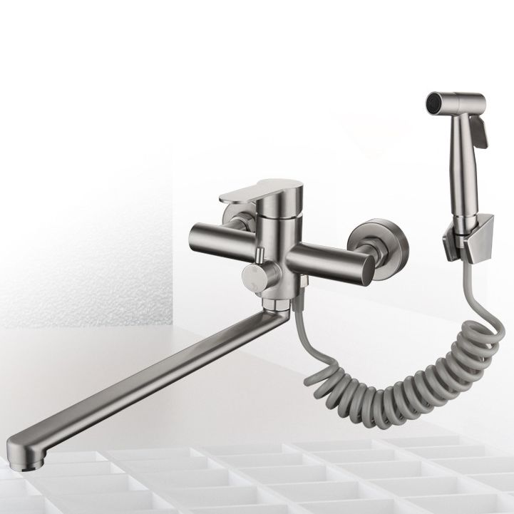 2-Handle 2-Function Water Filler Pull down Kitchen Faucet with Pull out Side Sprayer