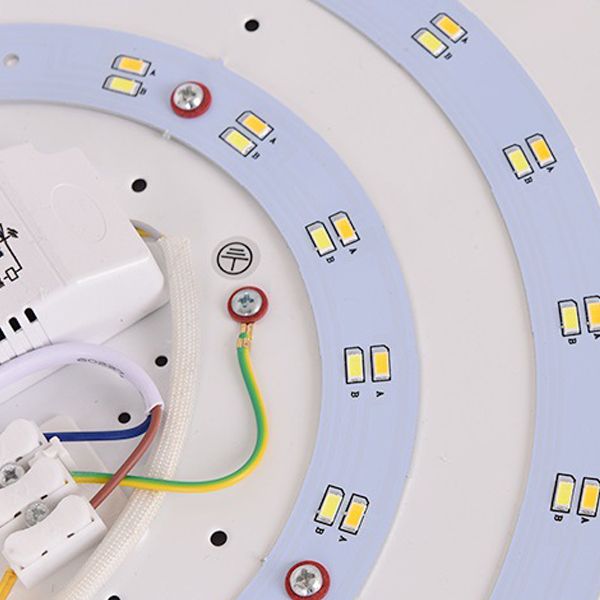 Lámpara de techo LED simple y moderna, montaje empotrado circular de aluminio para pasillo