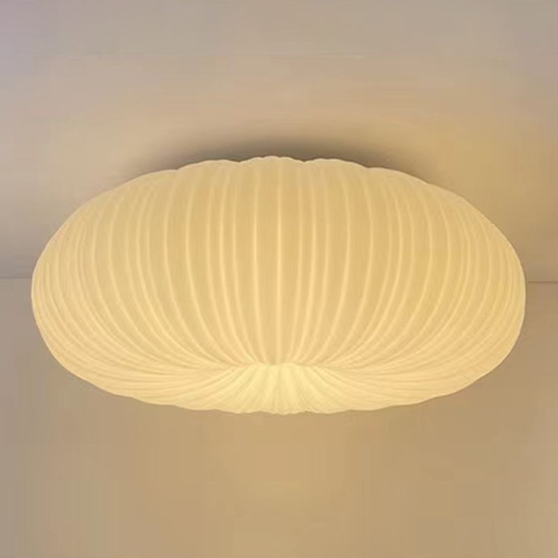 1-Light Pumpkin Shape Down Lighting Pendant Modern Hanging Pendant Light for Dining Room