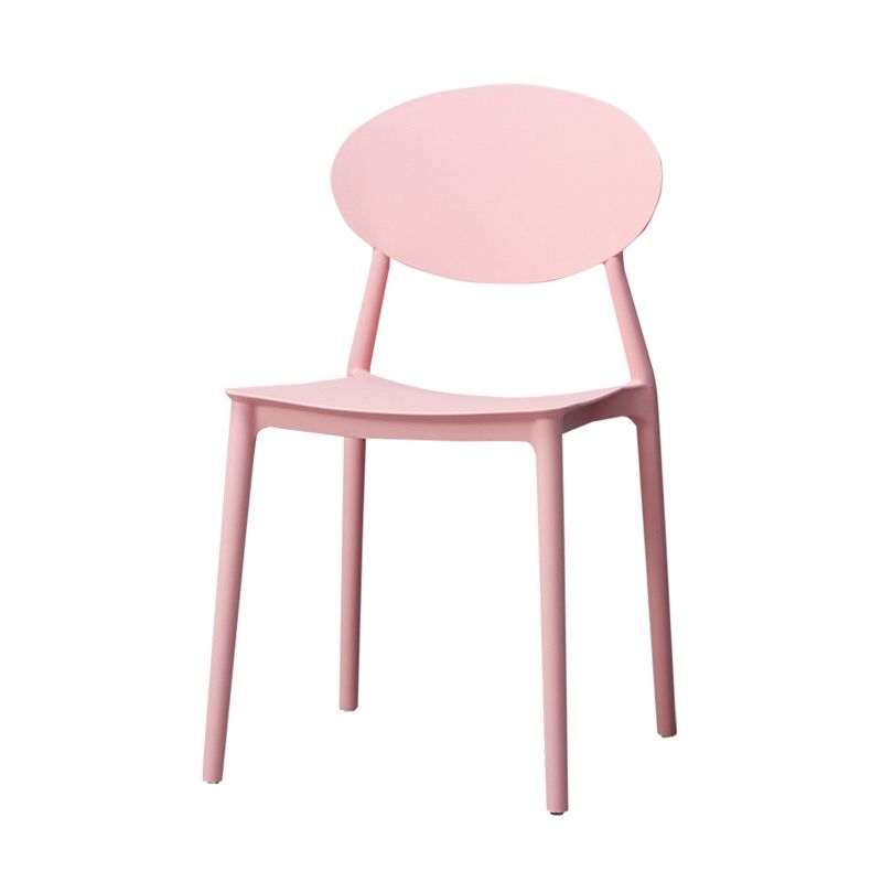 Nordic Chairs Dining Armless Chairs for Kitchen with Plastic Legs