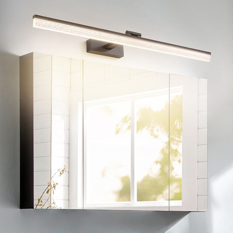 Modern Metal Linear Wall Sconce Simple LED Bathroom Vanity Lighting Fixtures