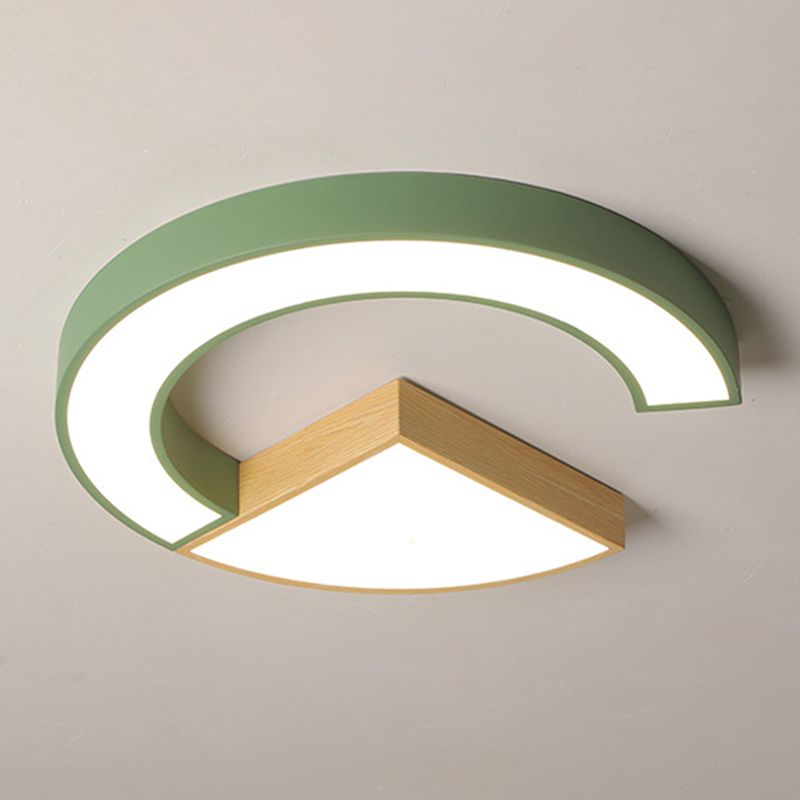 Modern Style Geometry Shape Ceiling Light Metal 2 Light Ceiling Light for Restaurant