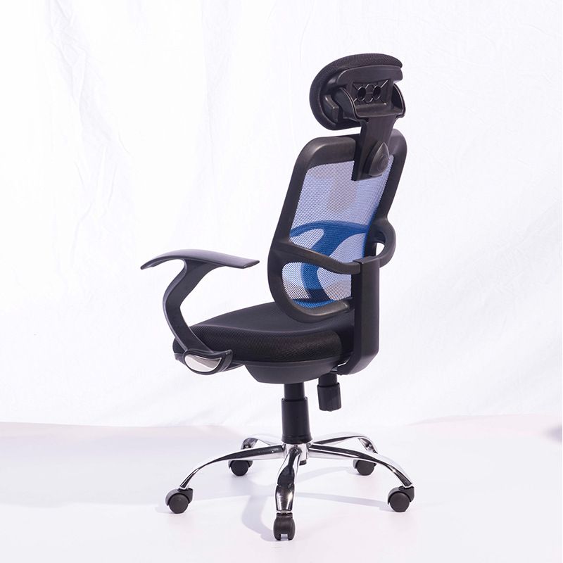 Modern Desk Chair Mesh Computer Chair High-Back Chair with Wheels and Pillow