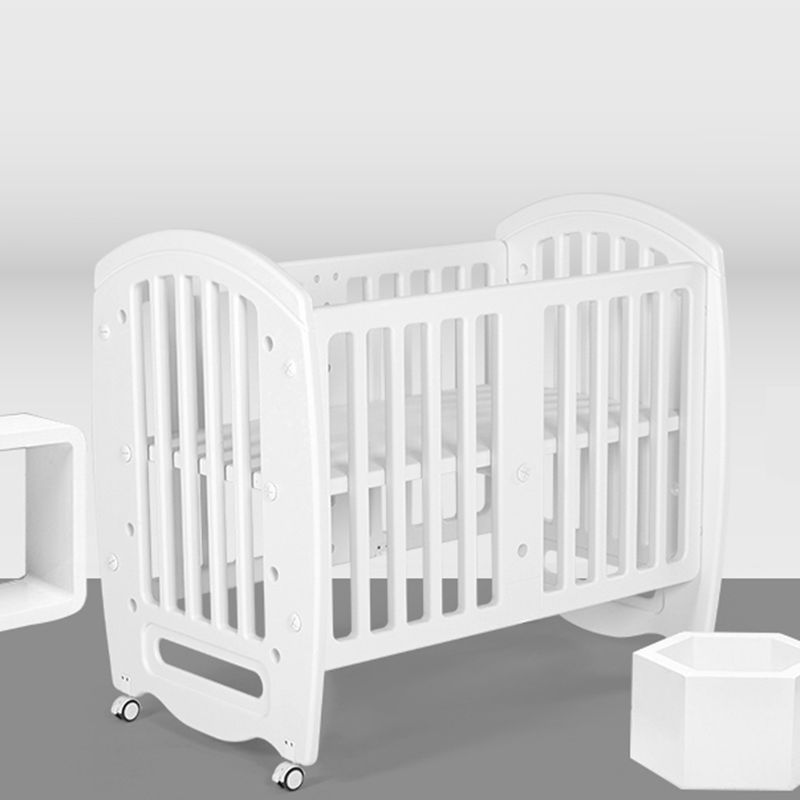 Adjustable Height Movable Crib Modern Plastic 4-In-1 Convertible Crib