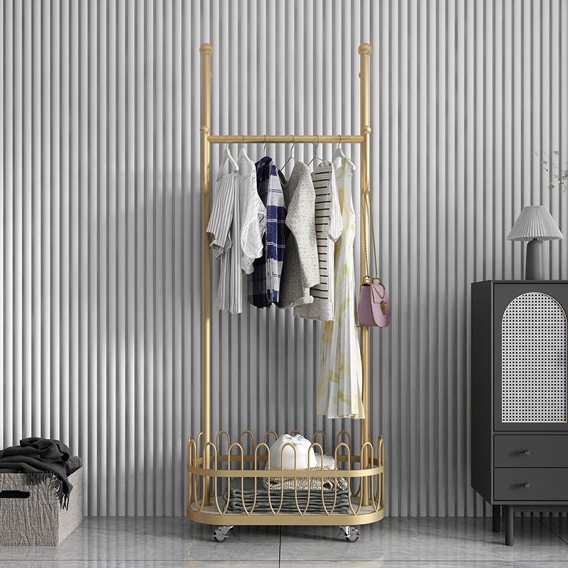 Gorgeous Plain Coat Rack Designer Basket Storage Metal Coat Rack with Coat Hooks