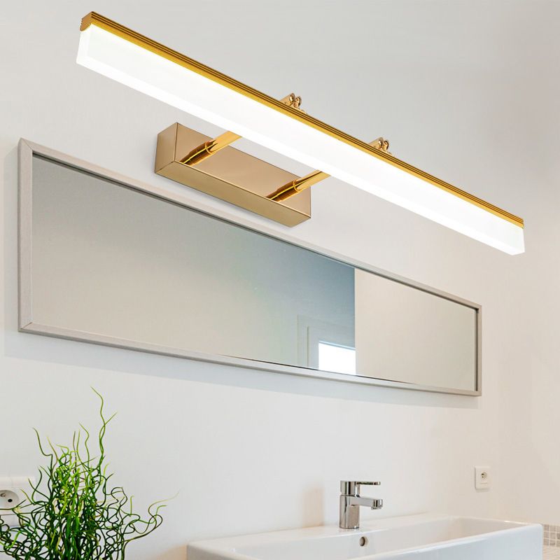 Simplicidad contemporánea luces de pared rectángica lámpara de pared acrílica para baño