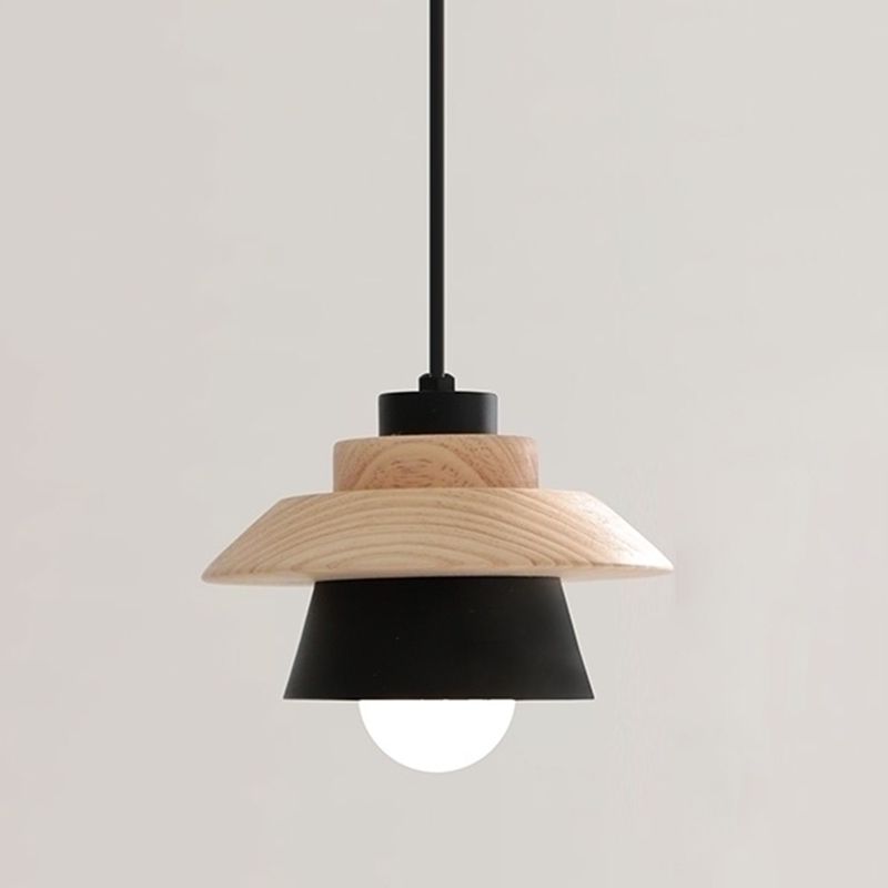 Wooden Hanging Pendant Light Modern Style Suspension Pendant Light