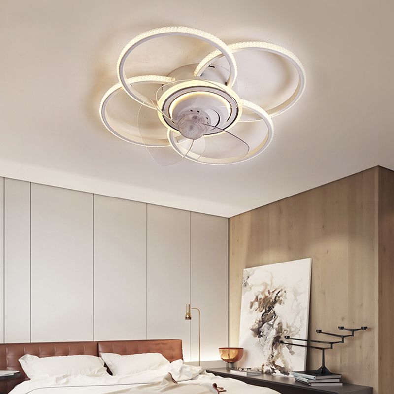 Modern LED Ceiling Fan Light Simplicity Flush Mount Light for Living Room