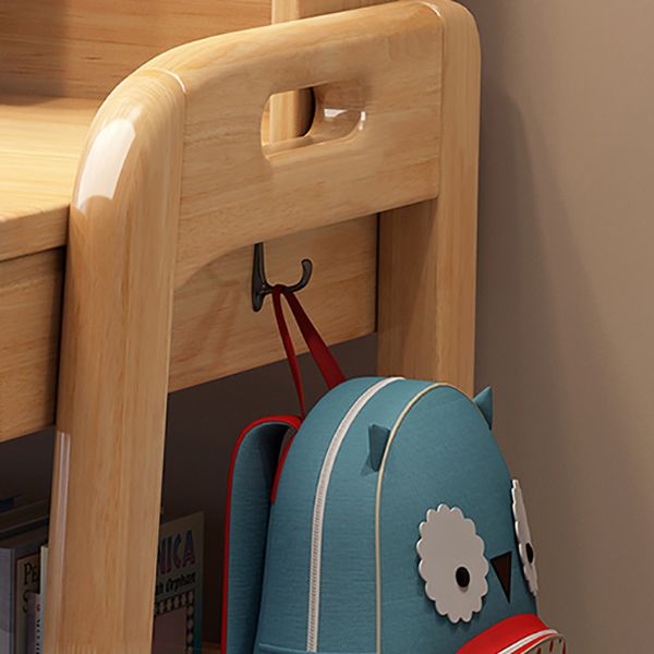 Adjustable Rubberwood Children's Desk with Shelves and Drawers