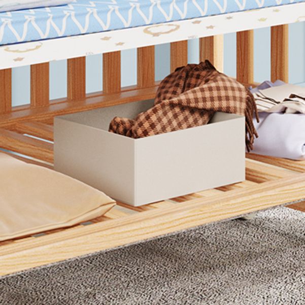 Modern Nursery Bed Solid Wood Standard Baby Crib with Casters