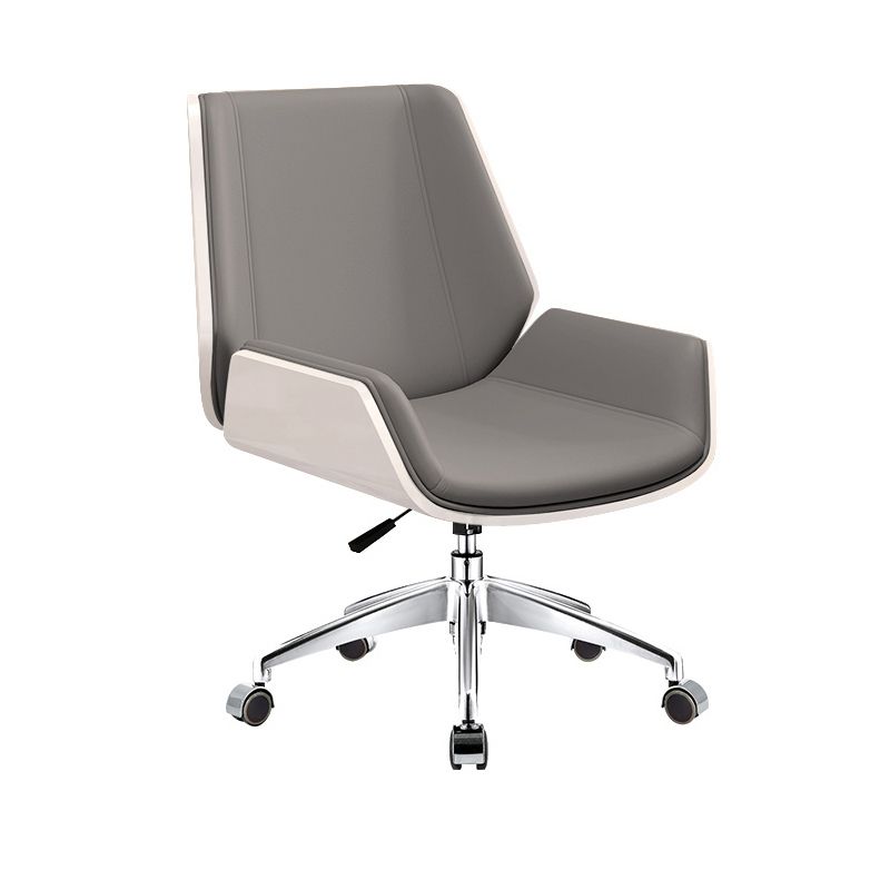 Mid Back Armless Working Chair Modern Adjustable Seat Height Home Office Chair