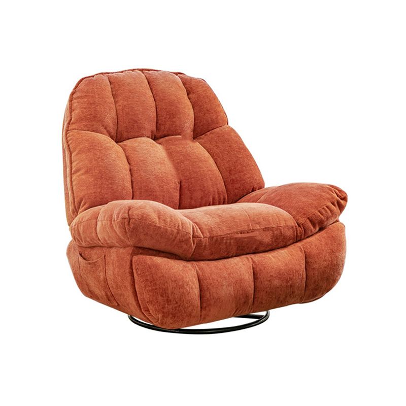 Modern Solid Color Standard Recliner Chenille Recliner Chair with Side Pocket