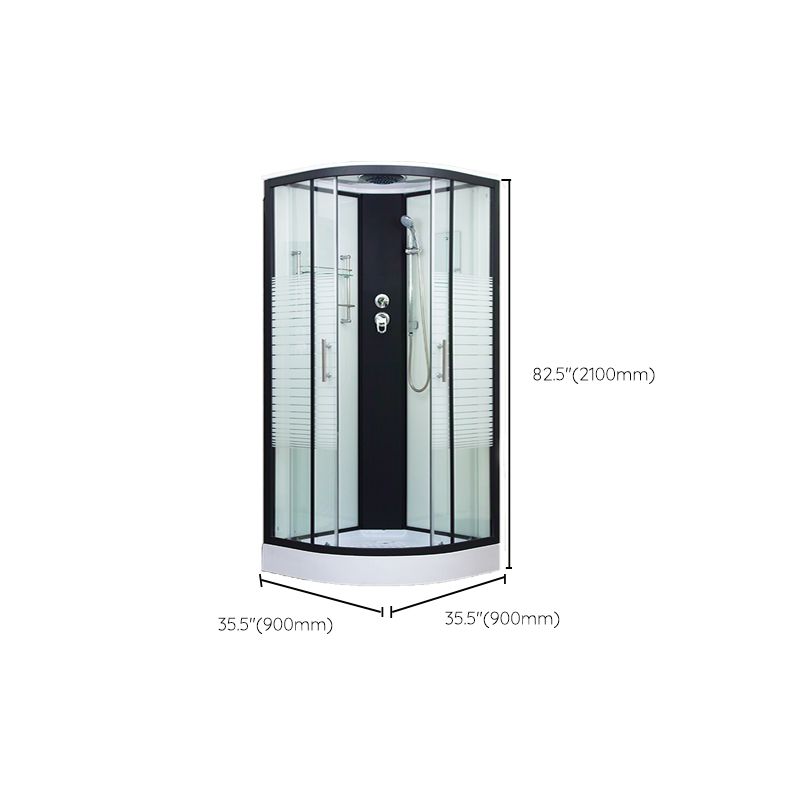 Clear Glass Double Sliding Shower Enclosure One Piece Framed Shower Enclosure