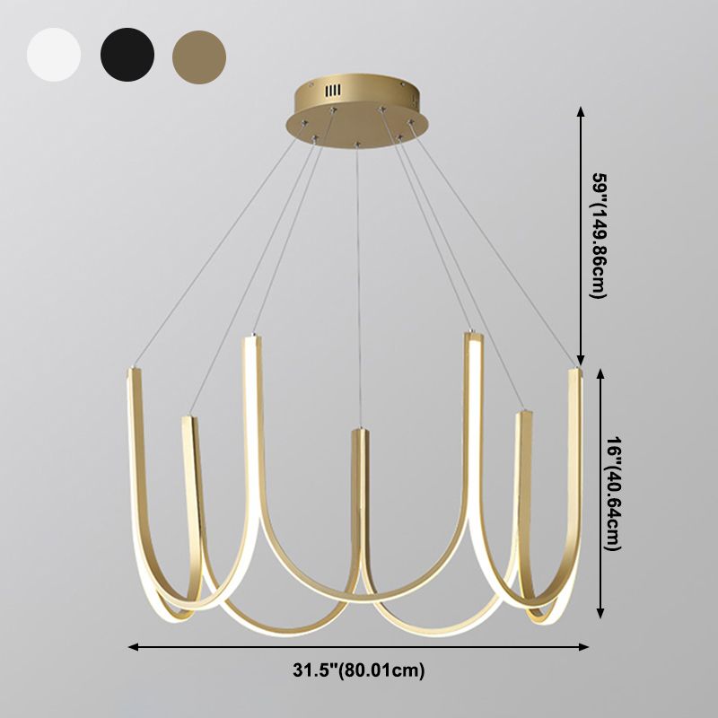 Chandelier en aluminium en aluminium LED LED PENDANT LED LED