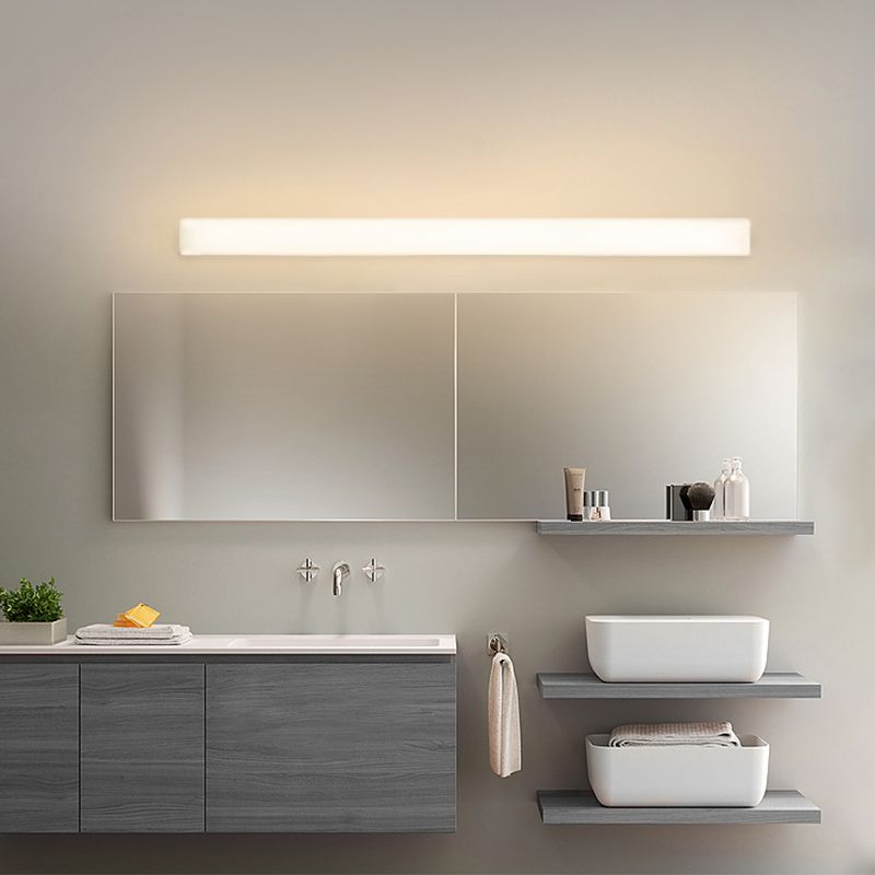 Lámpara de tocador LED rectangular de estilo minimalista moderno luz de tocador acrílico