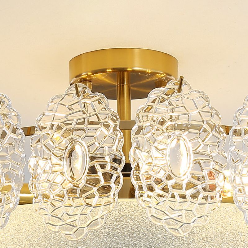 Nordic Glass Ceiling Lighting Fixture Simple Flush Mount Light Fixture for Bedroom