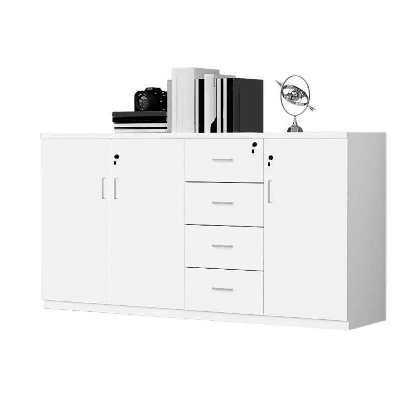 Lateral Engineered Wood File Cabinet White Modern Filing Cabinet