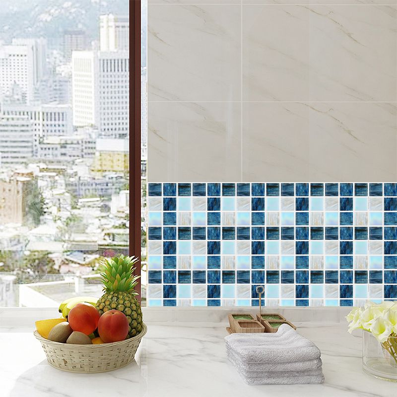 36 Pcs Mosaic Tile Wallpaper Panels Contemporary Adhesive Kitchen Wall Covering, 3.9-sq ft