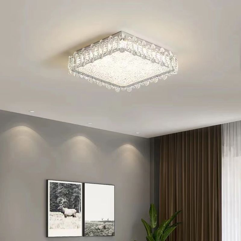 Contemporary Flush Mount Lamp Crystal LED Ceiling Lighting for Bedroom