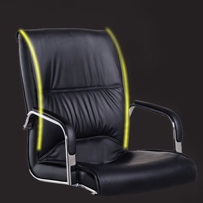 Contemporary Ergonomic Office Chair High Back No Wheels Desk Chair