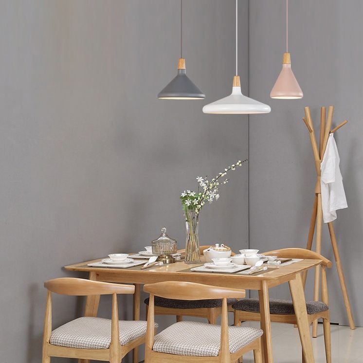 Modern Simplicity Cone Hanging Pendnant Lamp Aluminum Hanging Pendant Lights for Restaurant