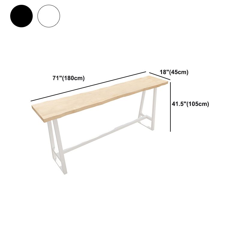 Wood Rectangle Top Counter Table 42-inch Height Contemporary Bar Table