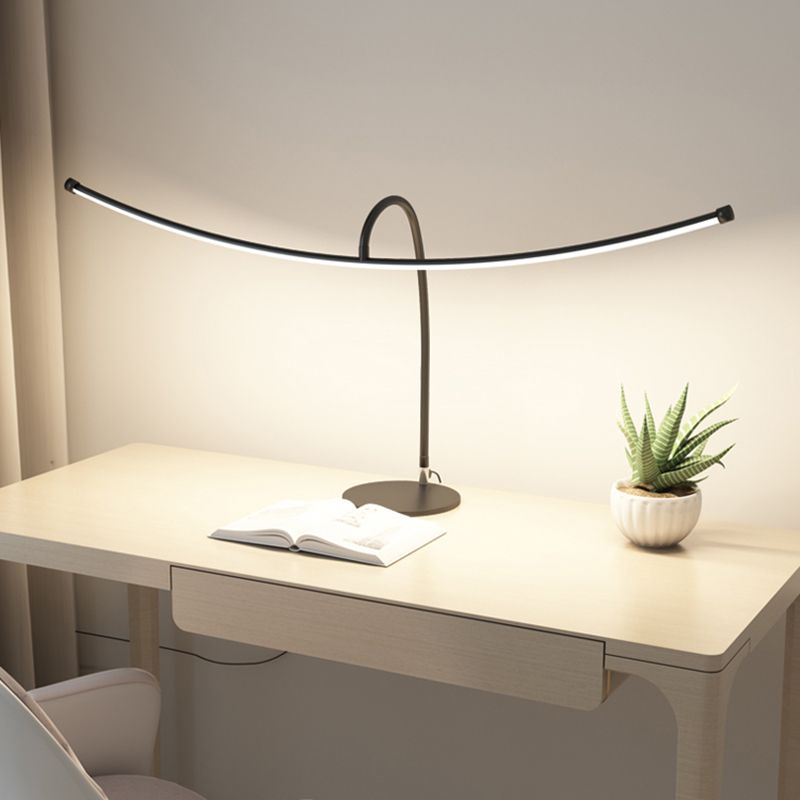 1 Light Linear Table Lighting Modern Style Metal Table Lighting for Bedroom