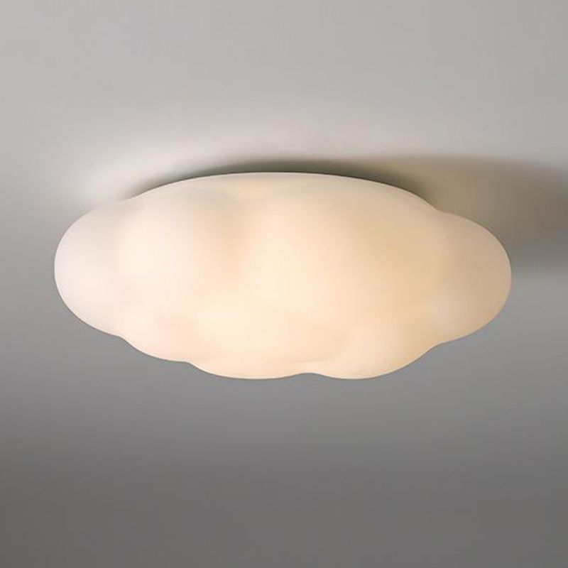 Single Modern White Flush Mount Lighting Acrylic Ceiling Light for Bedroom