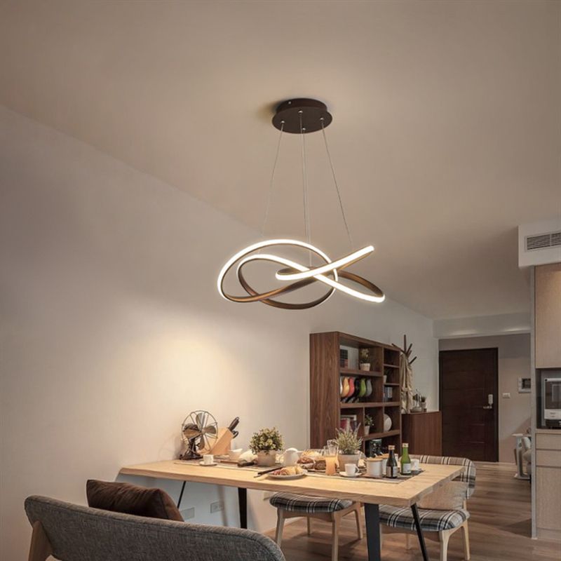 Pendre en aluminium Lumière LIGE LIGNE LED MODERNE LED POUR SAL