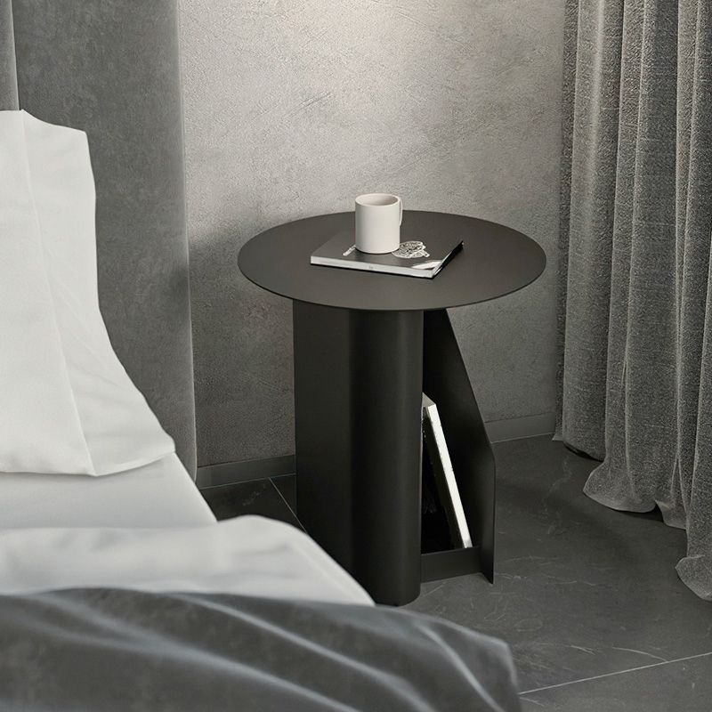 Modern Metal Bedside Cabinet Open Storage Night Table for Bedroom