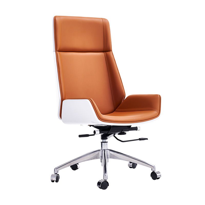 High Back Executive Chair Contemporary Armless Chair with Wheels