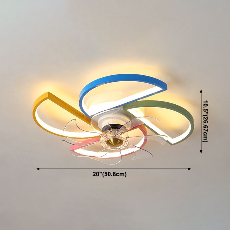 Kids Artistic LED Plafond ventilateur