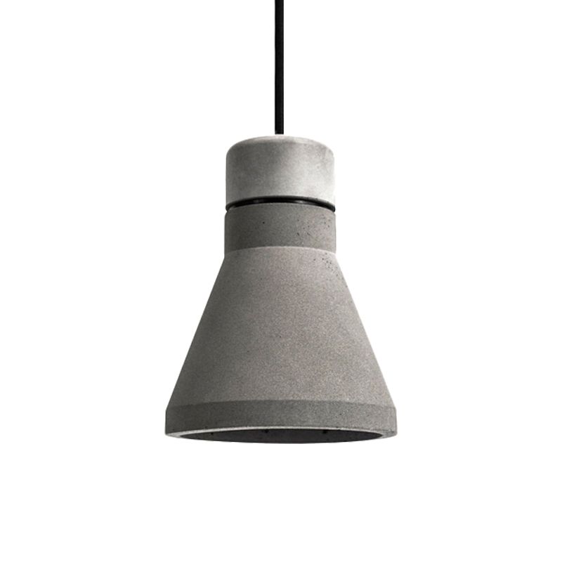 Ciment Fared Pendant Plafond Light Vintage 1-Head Bedroom suspendu la lampe suspendue en gris / gris et marron