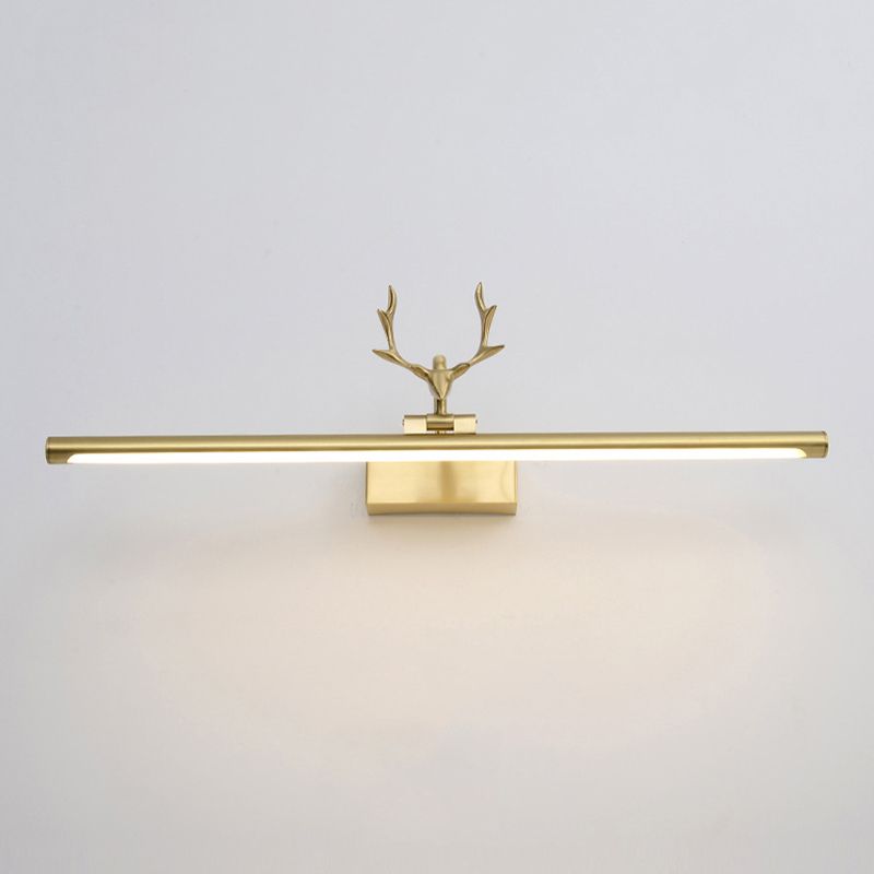 Antlers LED Mirror Front Light Gold Vanity Light with Acrylic Shade for Bathroom